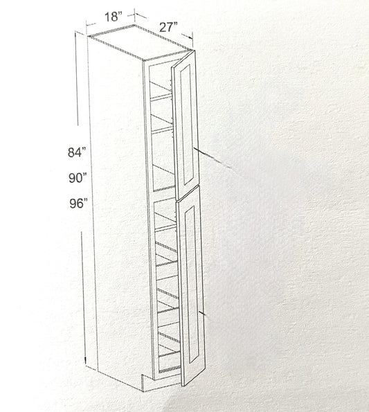 18" Pantry Cabinet 84"/ 90"/ 96"H
