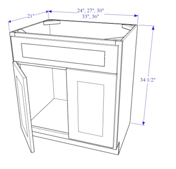 Vanity Cabinet 2 Doors - Essential Collection