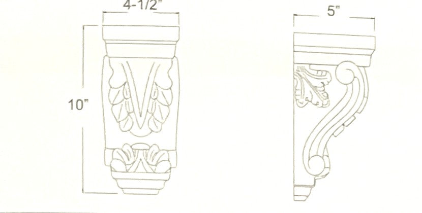 Acanthus Corbel 10"