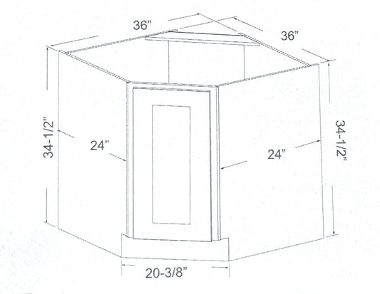 Sink Base Diagonal Corner