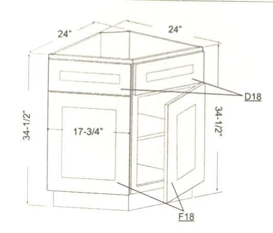 End Corner Base Cabinet