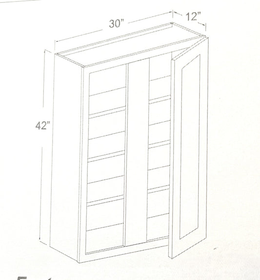 Blind Corner Wall Cabinet Left / Right  - 30"W x 42"H