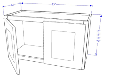 Wall Cabinet Bridge 33"- Essential Collection