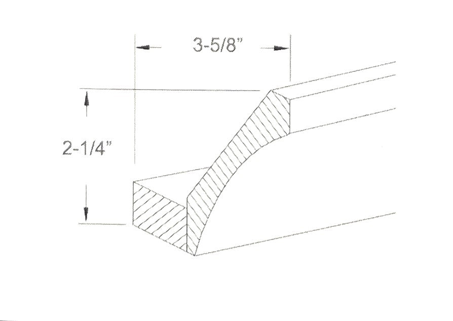 Cove with Base Molding  3 1/4"