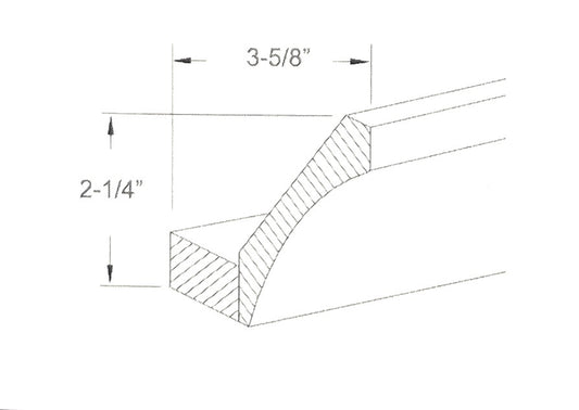 Cove with Base Molding  3 1/4"