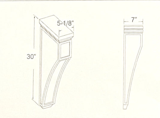 Large Mission Corbel 5 1/8"