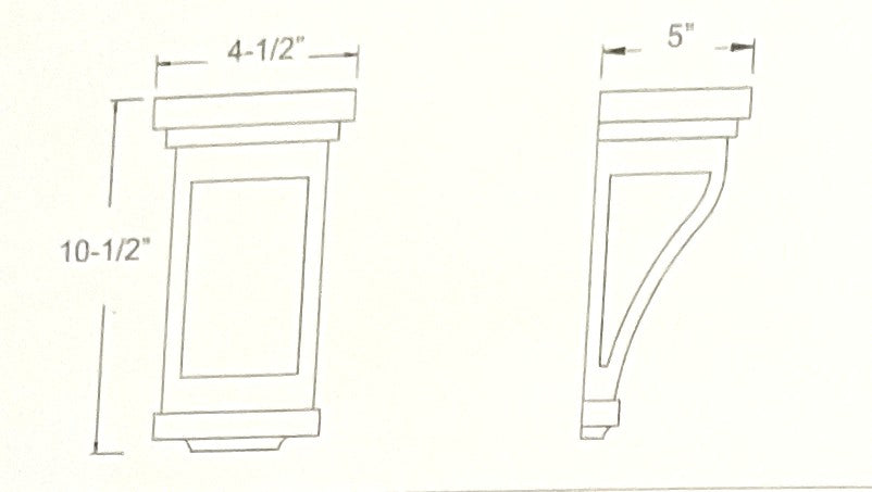 Mission Corbel 10 1/2"H