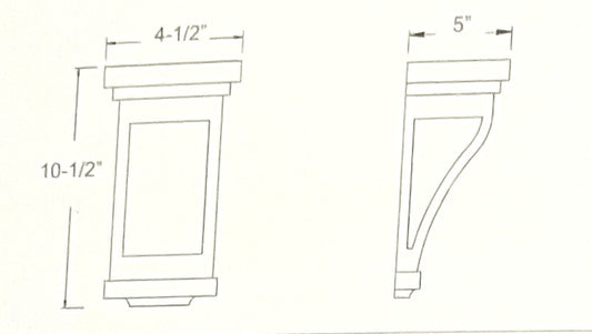 Mission Corbel 10 1/2"H