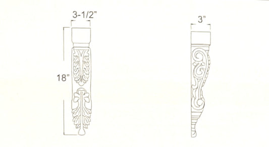 Narrow Acanthus Corbel