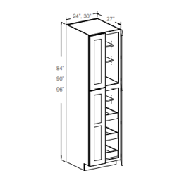 24" Pantry Cabinet 84"/90"/ 96"H