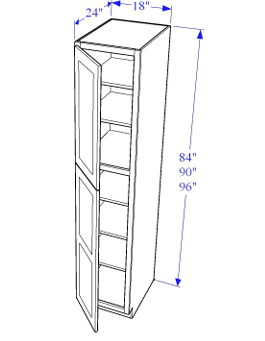 Pantry Cabinet, 18" 2 Doors - Essential Collection