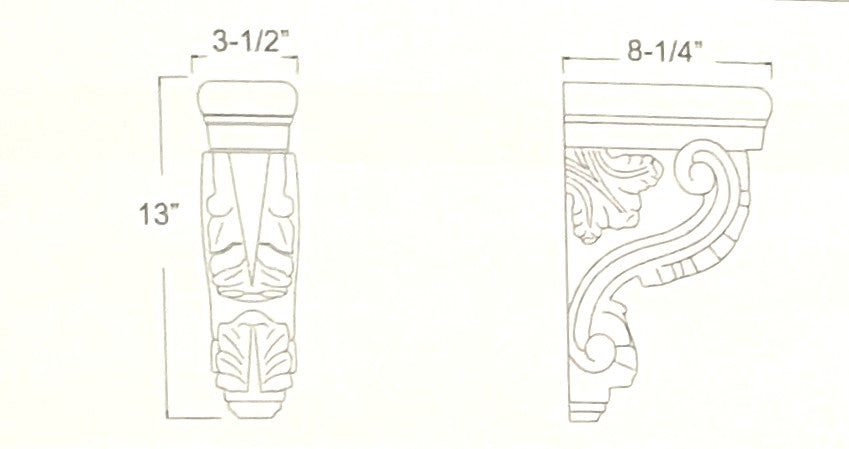 Acanthus Corbel 13"