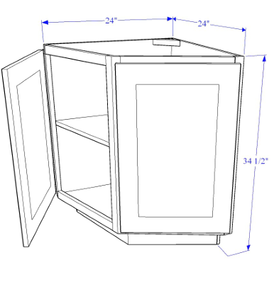 Angle Base Cabinet - Essential Collection