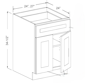 Base Cabinet with 1 Drawer & 2 Doors- Signature Collection