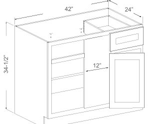 Blind Corner Base Cabinet L/R