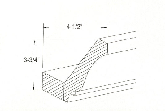 Large Crown with Base - Molding 5 1/4"H