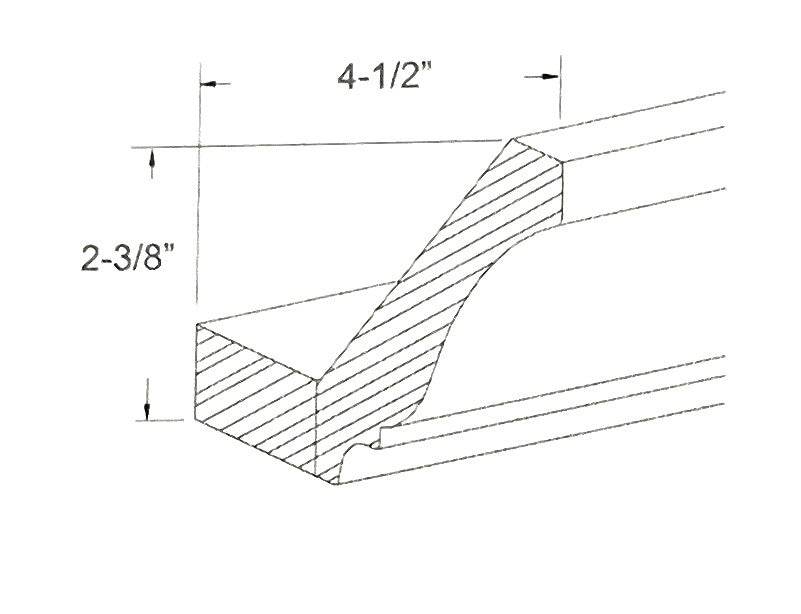 Crown with Base Molding 3 1/4"H