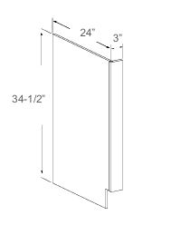 Dishwasher Panel with Return Filler - Left / Right