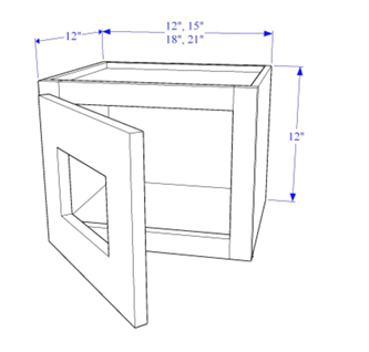 Glass Stacker 1 Door - Essential Collection