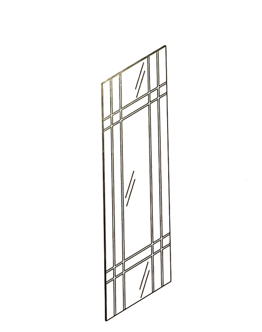 Glass Door & Shelf Inserts - Tempered - Clear or Grid Pattern