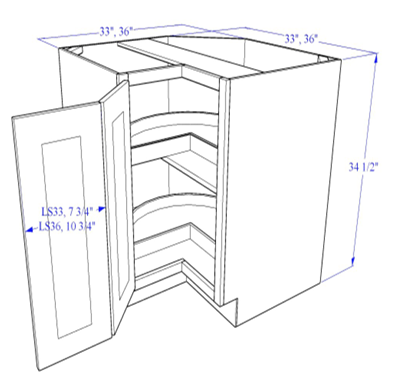 Lazy Susan Corner Base Cabinet - Essential Collection