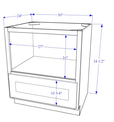 Microwave Base Cabinet - Essential Collection