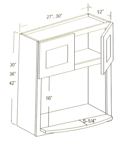 Microwave Cabinet -24"W- 27"W x 30"H & 36"H & 42"H