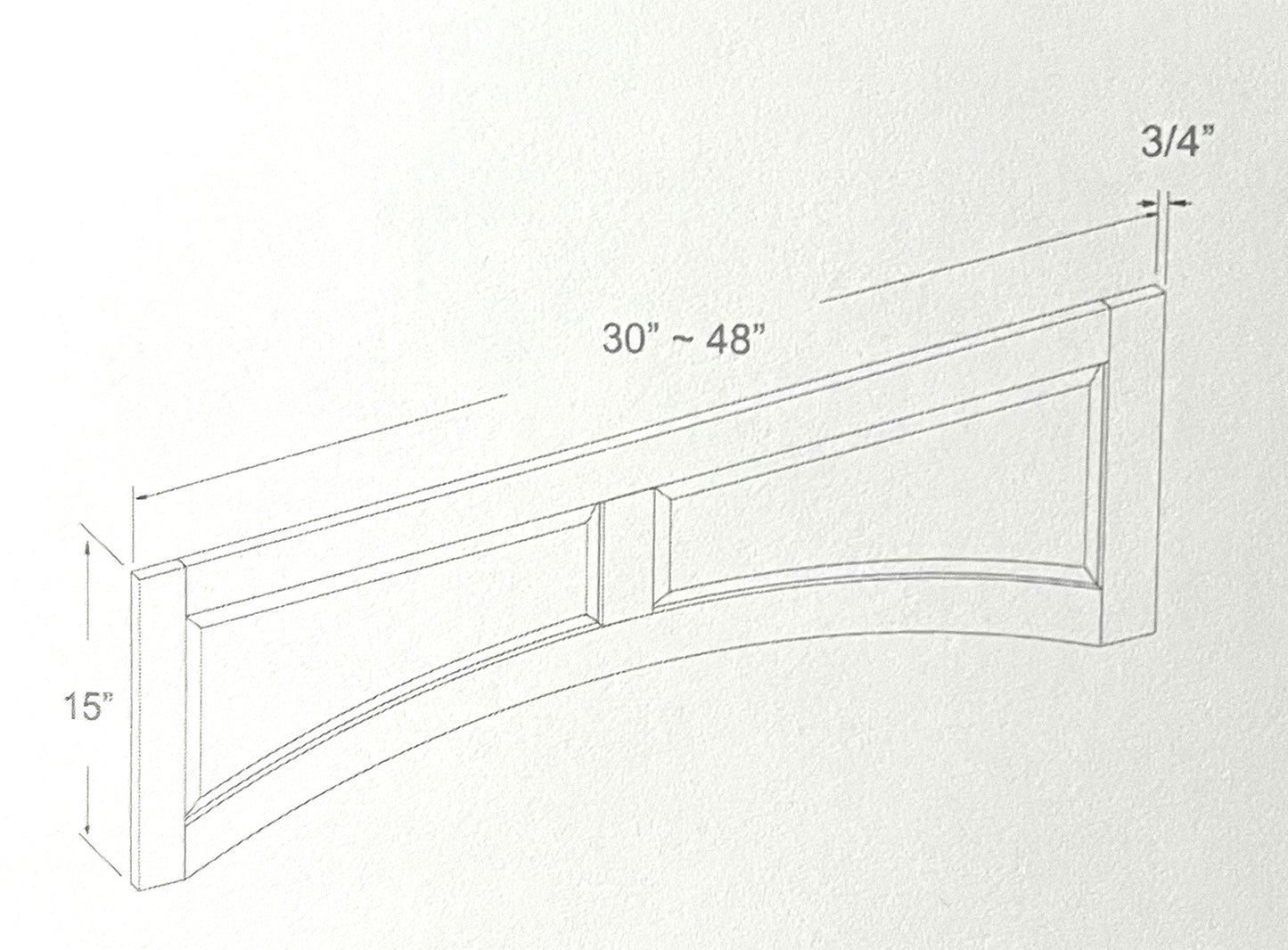 Arch Valance with Raised Panel * See Image