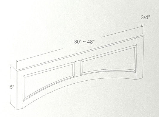 Arch Valance with Raised Panel * See Image