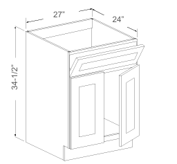 Small Sink Base with 2 Doors