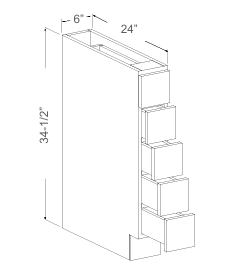 Spice Cabinet with Drawers