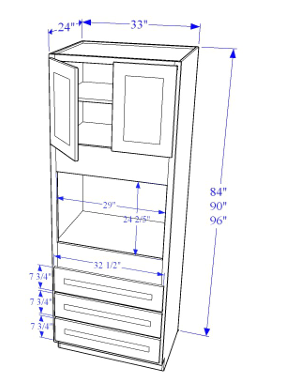 Oven Cabinet, 33" - Essential Collection