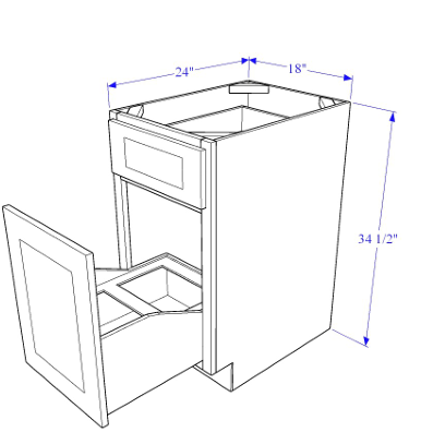 Trash Can Pull Out Base Cabinet - Essential Collection