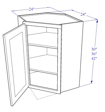 Wall Cabinet Diagonal Corner - Essential Collection